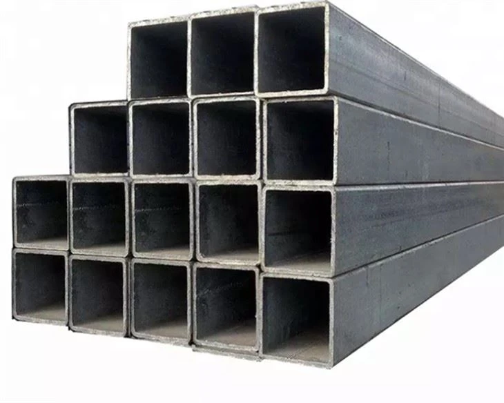 Tiwb sgwâr dur carbon bibell ddu Adran Hollow